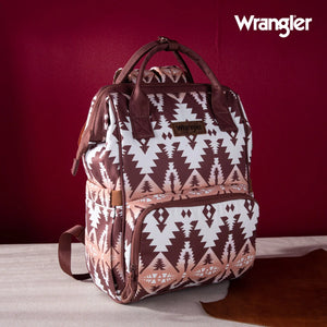 Load image into Gallery viewer, Wrangler Aztec Printed Callie Backpack ~ Brown - Henderson&#39;s Western Store