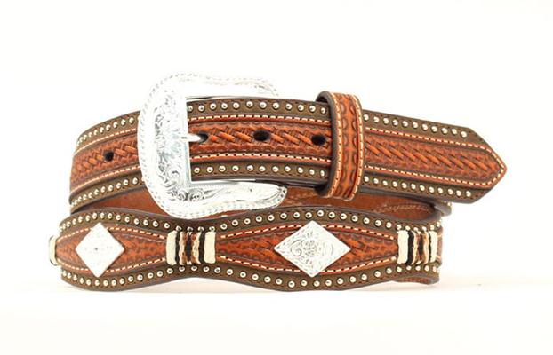 Men's Basket W/Diamond Concho Belt - Henderson's Western Store