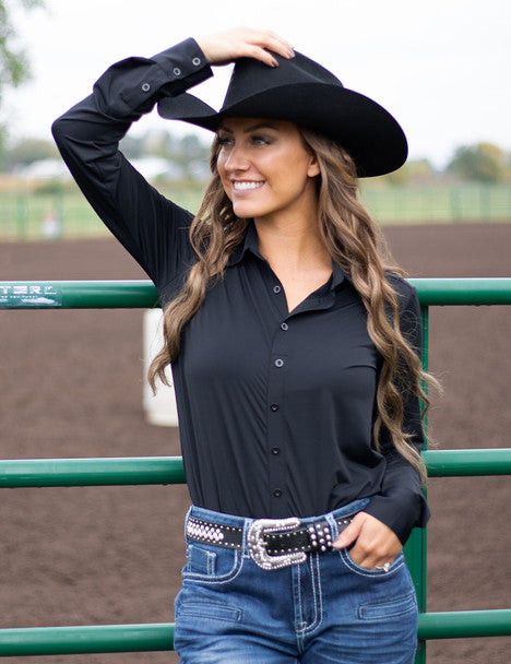 Pullover Button Up by Cowgirl Tuff ~ Black Breath - Henderson's Western Store
