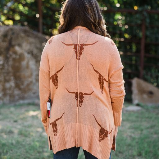 Ladies Sweater W/Longhorn by Rock & Roll - Henderson's Western Store