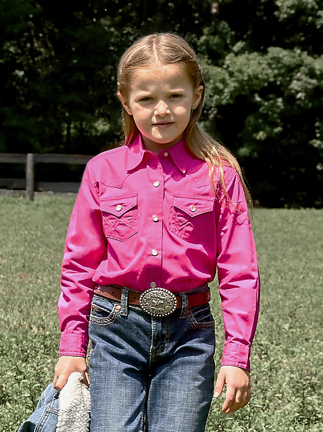 Girl's Wrangler Western Shirt ~ Hot Pink