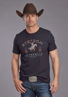 Stetson Bronc Scenery Tee - Henderson's Western Store