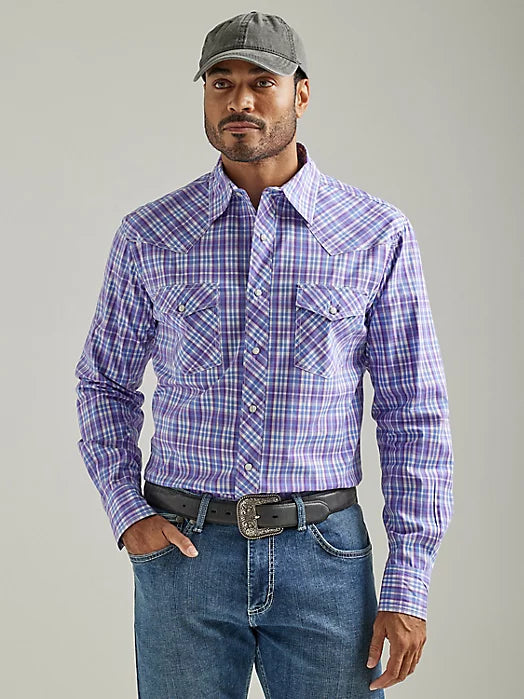 Wrangler 20X Competition Shirt ~ Purple - Henderson's Western Store