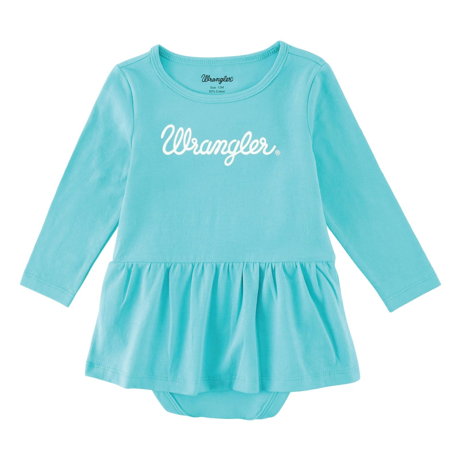 Wrangler Baby Skirted Bodysuit ~ Teal - Henderson's Western Store