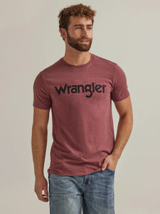 Load image into Gallery viewer, Men&#39;s Wrangler Kabel Logo Tee ~ Burgundy - Henderson&#39;s Western Store