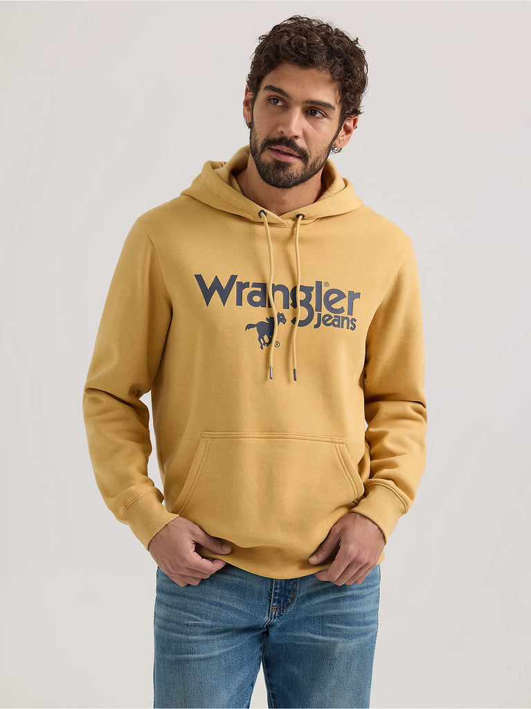 Wrangler Logo Hoodie ~Pale Gold