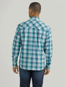 Load image into Gallery viewer, Men&#39;s Wrangler Retro Plaid ~ Turquoise