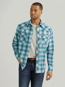 Load image into Gallery viewer, Men&#39;s Wrangler Retro Plaid ~ Turquoise