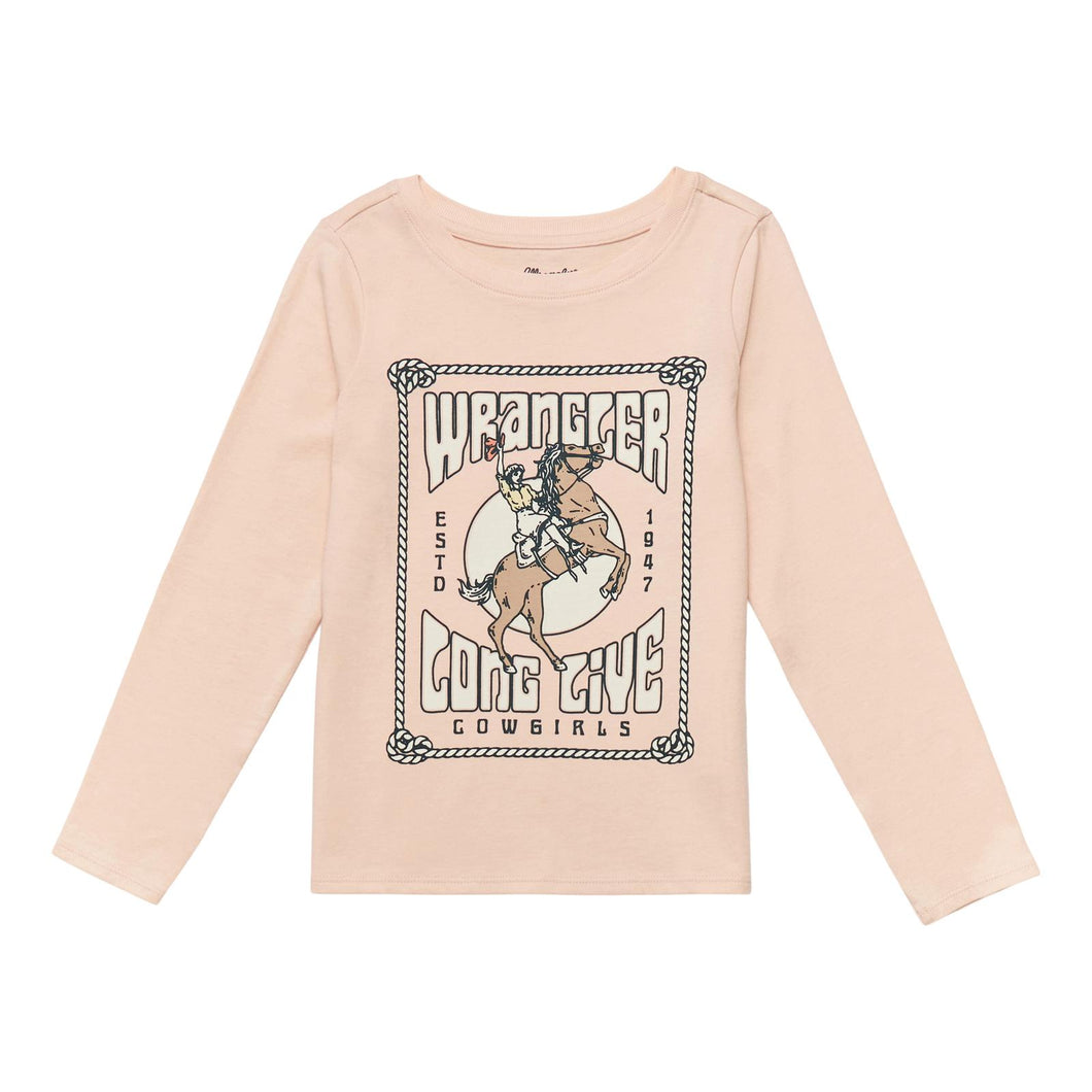 Girls Wrangler Long Live Cowboys Tee