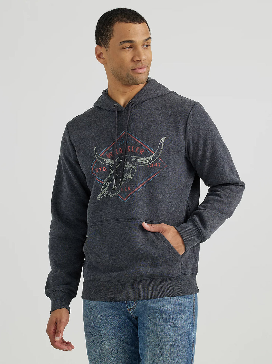 Steerhead Wrangler Hoodie ~ Washed Black