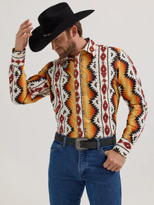 Load image into Gallery viewer, Checotah Western Shirt by Wrangler ~ Sunset