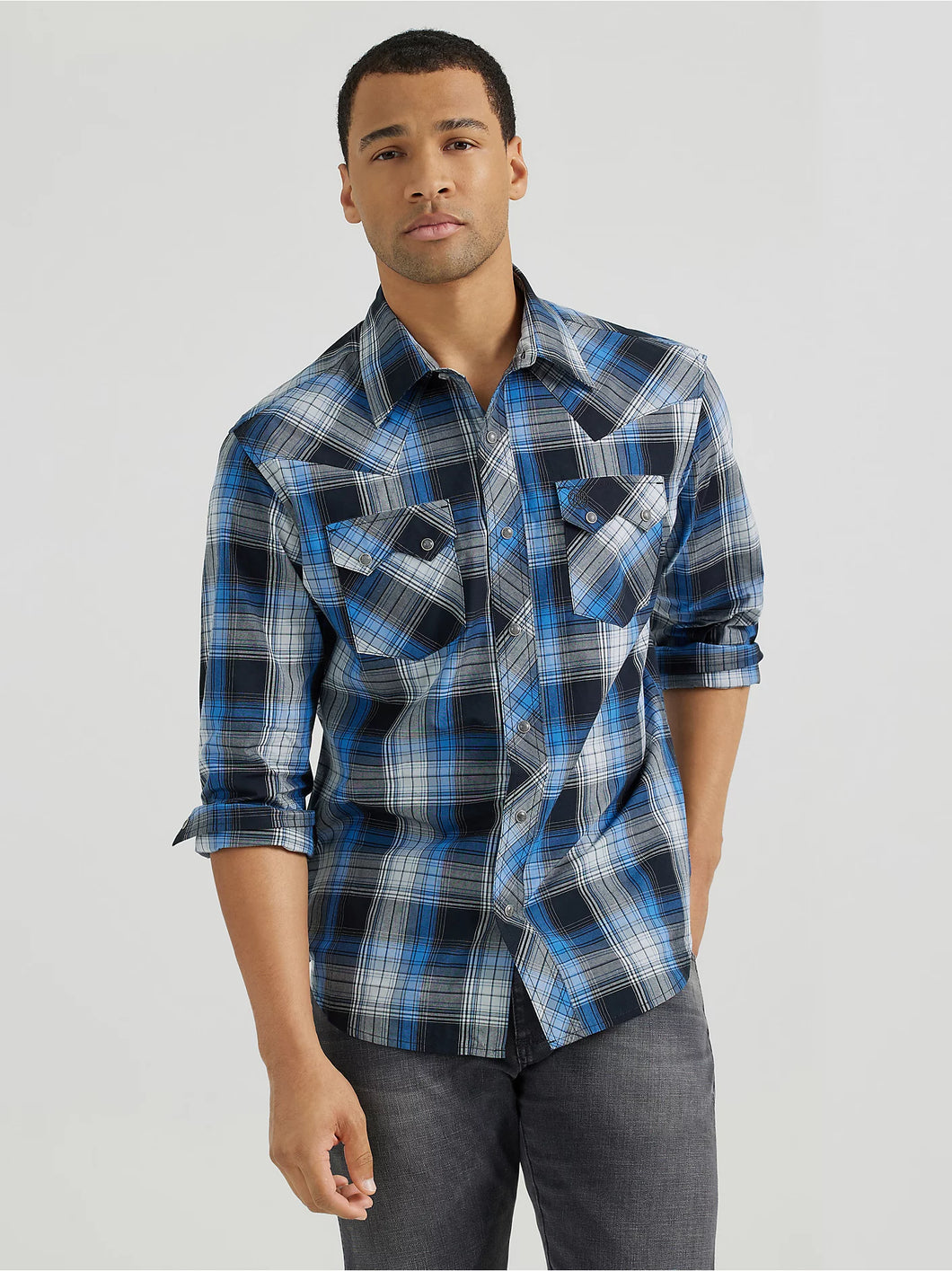 Men's Wrangler Retro Plaid ~ Navy