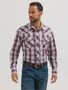 Men's Wrangler 20X Plaid ~ Gray Wine - Henderson's Western Store