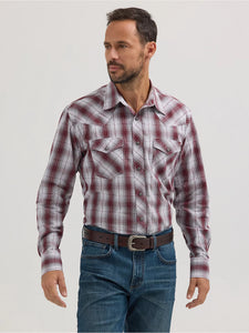 Load image into Gallery viewer, Men&#39;s Wrangler 20X Plaid ~ Gray Wine