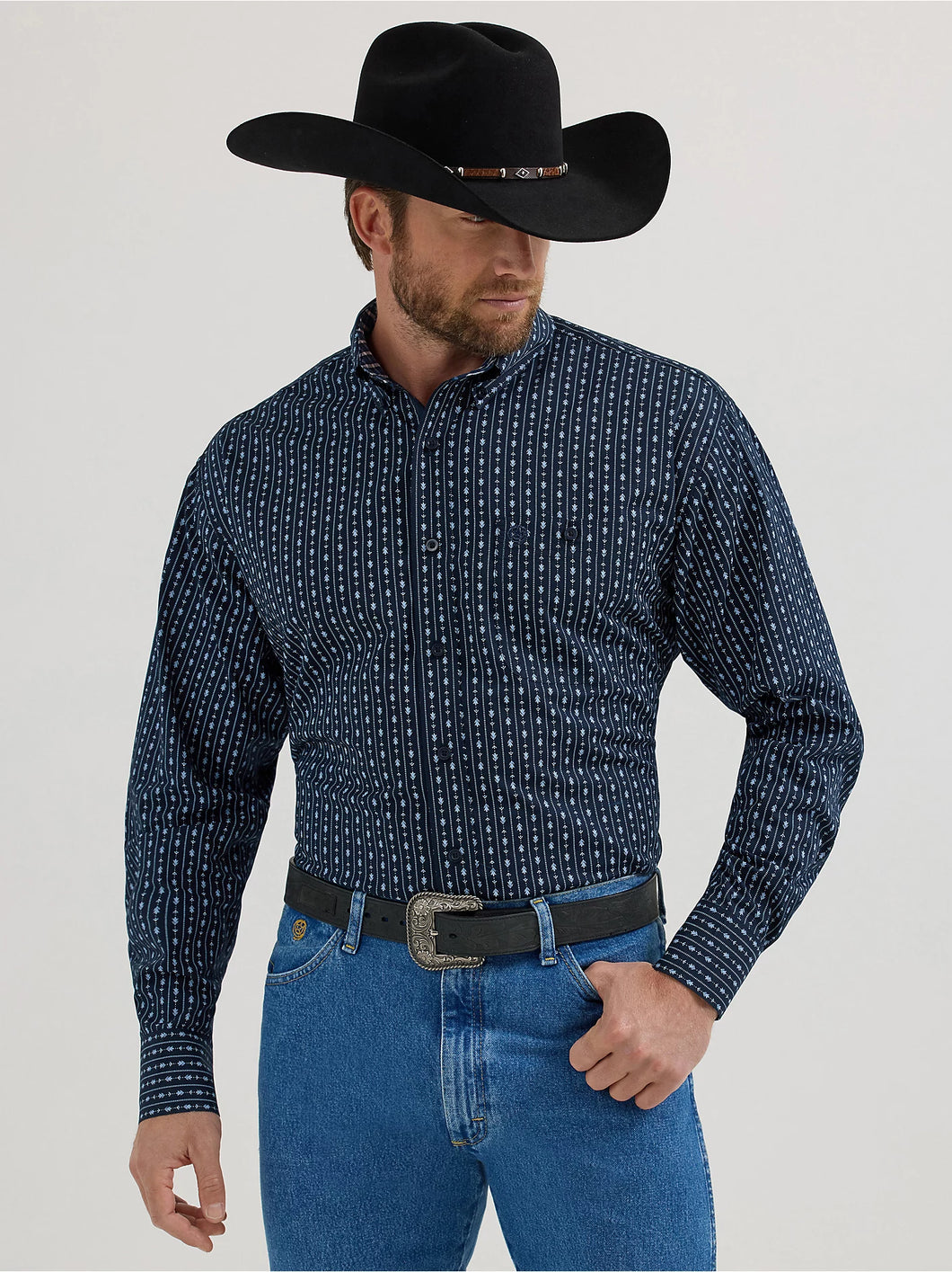 George Strait Shirt by Wrangler ~ Navy