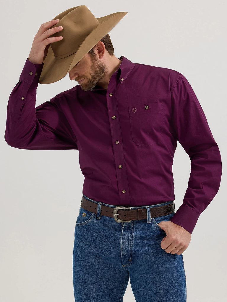 George Strait Shirt by Wrangler ~ Plum