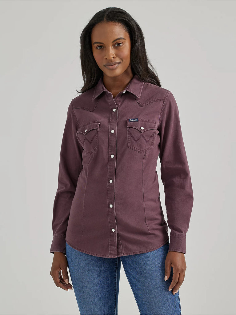 Ladies Wrangler Retro Western Snap