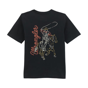 Load image into Gallery viewer, Boy&#39;s Wrangler Tee ~  Jet Black