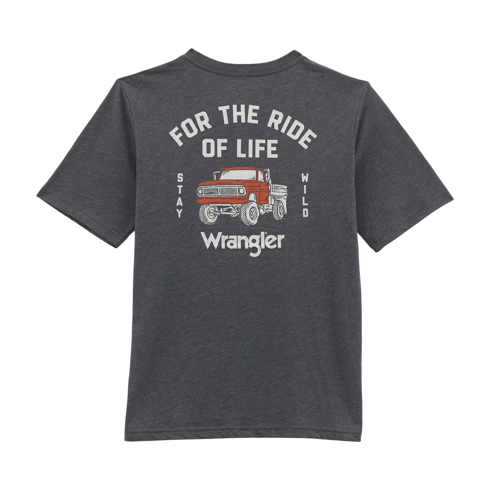Boy's Wrangler Tee ~  Asphalt - Henderson's Western Store