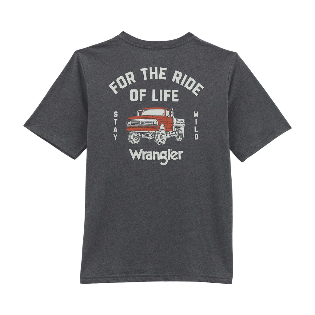 Boy's Wrangler Tee ~  Asphalt