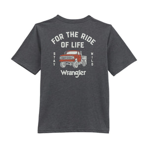 Load image into Gallery viewer, Boy&#39;s Wrangler Tee ~  Asphalt