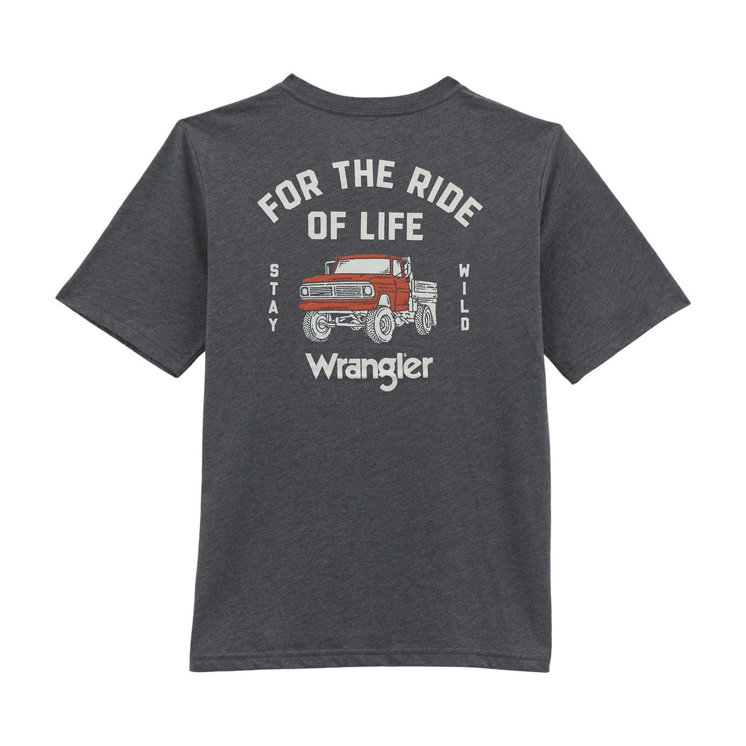 Boy's Wrangler Tee ~  Asphalt