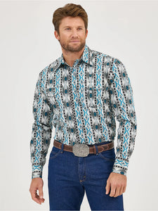 Load image into Gallery viewer, Checotah Western Shirt by Wrangler ~ Gray