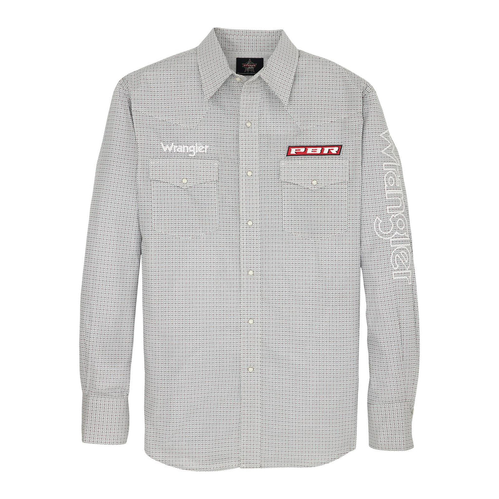 Men's Wrangler PBR Logo Print ~ White - Henderson's Western Store