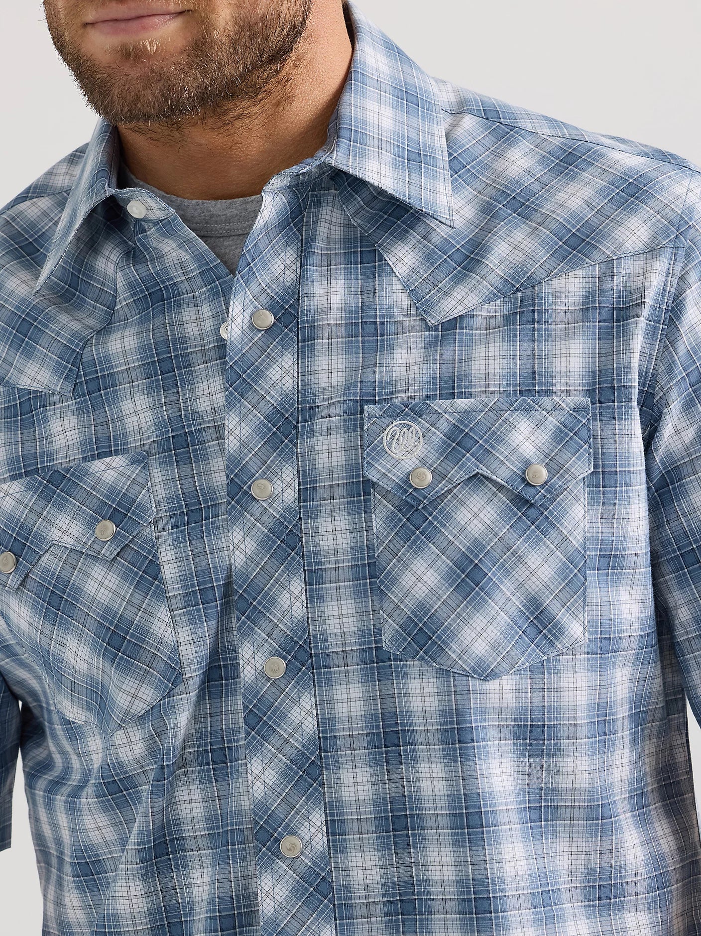 Men's Wrangler Retro Plaid ~ Blue Iris - Henderson's Western Store
