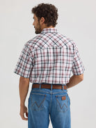 Men's Wrangler Retro Plaid ~Frosted Red - Henderson's Western Store