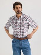 Men's Wrangler Retro Plaid ~Frosted Red - Henderson's Western Store