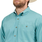 George Strait Shirt by Wrangler ~ Turquoise - Henderson's Western Store