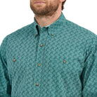 George Strait Shirt by Wrangler ~ Green Paisley - Henderson's Western Store