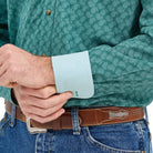 George Strait Shirt by Wrangler ~ Green Paisley - Henderson's Western Store