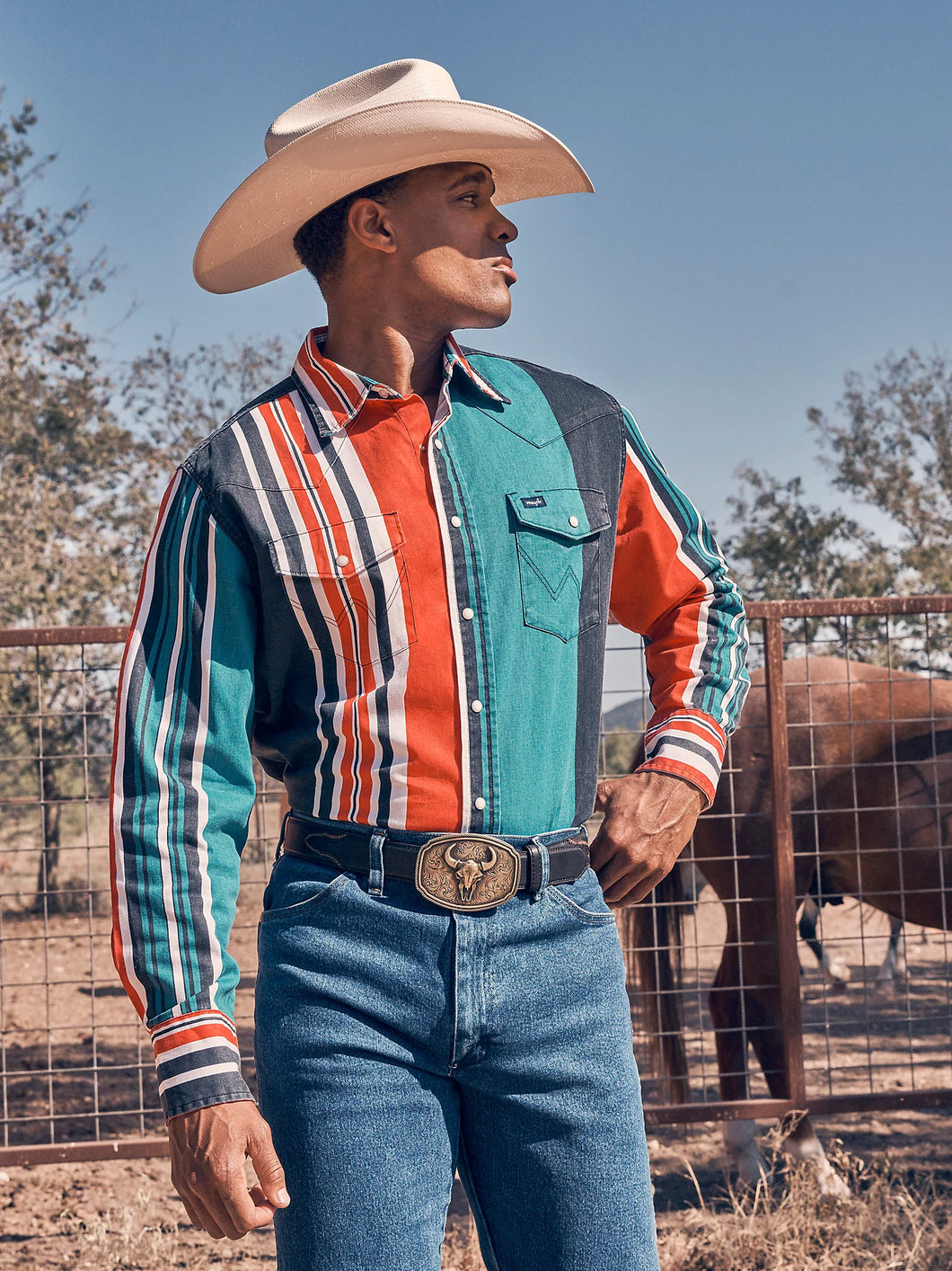 Men's Wrangler Vintage Inspired Brushpopper Shirt - Henderson's Western Store