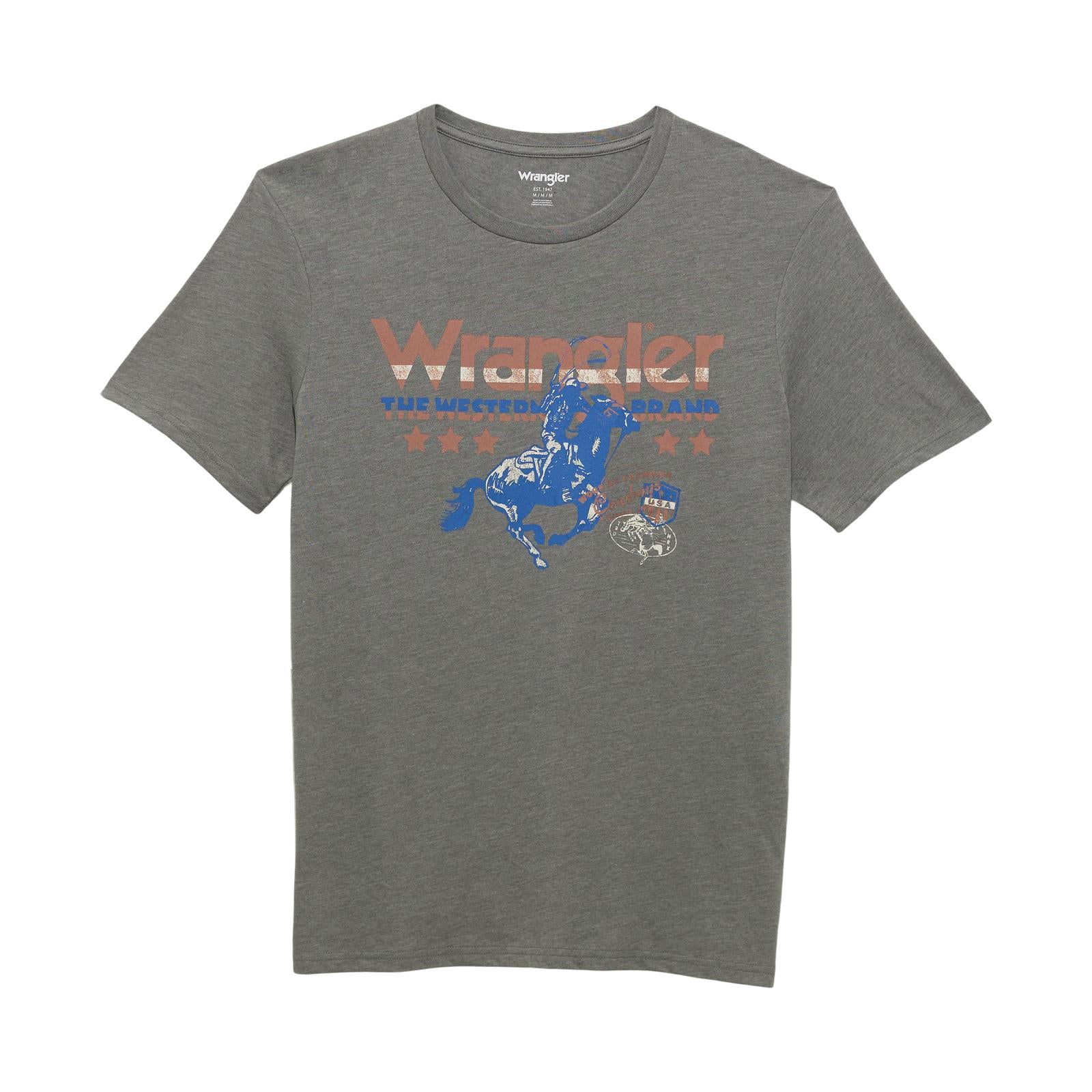 Men's Wrangler Tee ~ Pewter - Henderson's Western Store