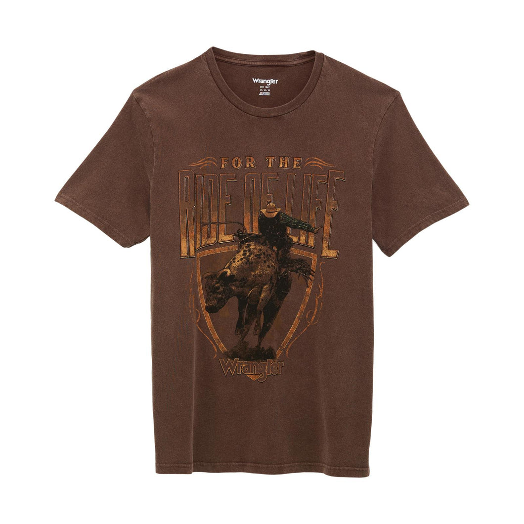 Men's Wrangler Tee ~ Potting Soil - Henderson's Western Store