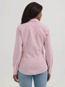 Load image into Gallery viewer, Wrangler Retro Western Snap ~ Red Stripe - Henderson&#39;s Western Store