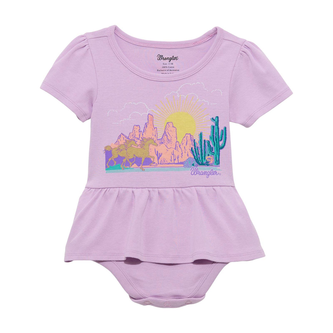 Wrangler Baby Skirted Bodysuit ~ Purple - Henderson's Western Store