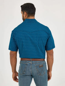 Load image into Gallery viewer, Wrangler 20X Competition Shirt ~ Turquoise Cross - Henderson&#39;s Western Store