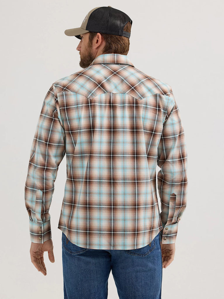 Men's Wrangler Retro Plaid ~ Brown - Henderson's Western Store