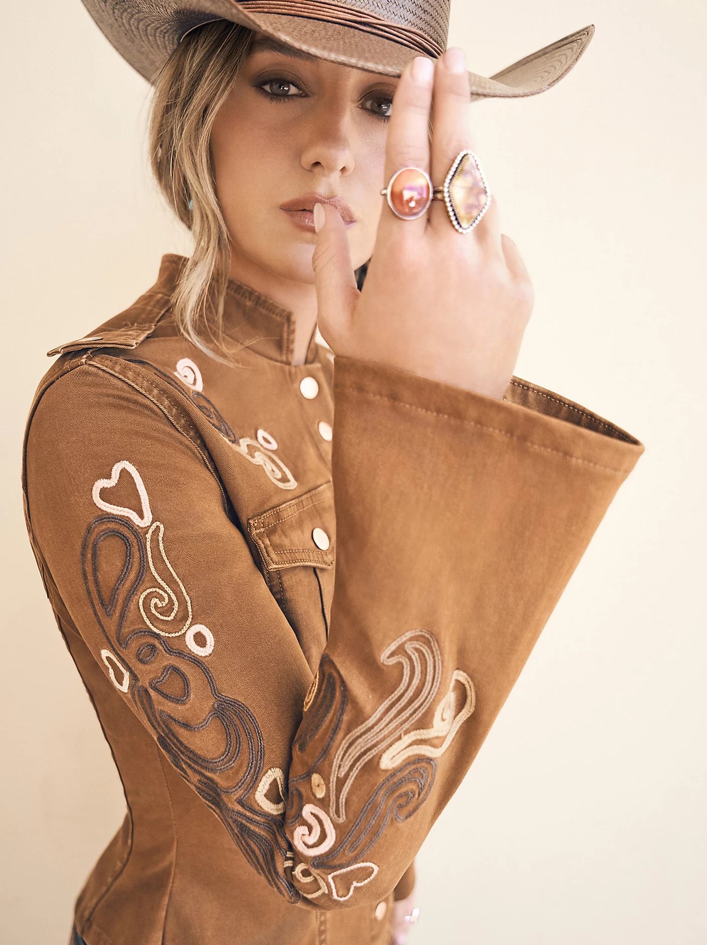 Lainey Wilson Embroidered Utility Jacket by Wrangler X - Henderson's Western Store