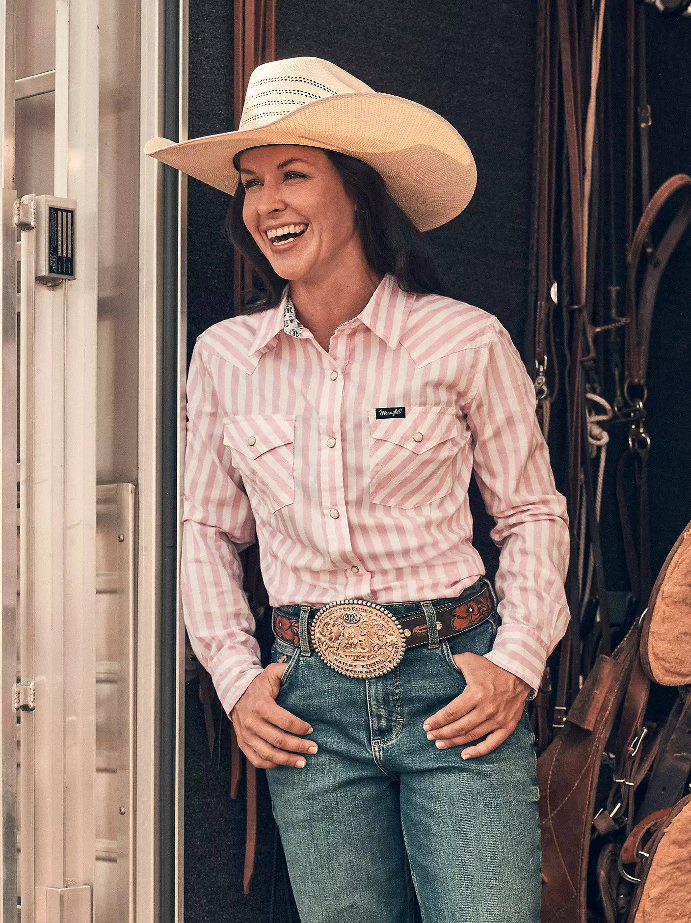 Wrangler Sierra Western Shirt ~ Pink - Henderson's Western Store