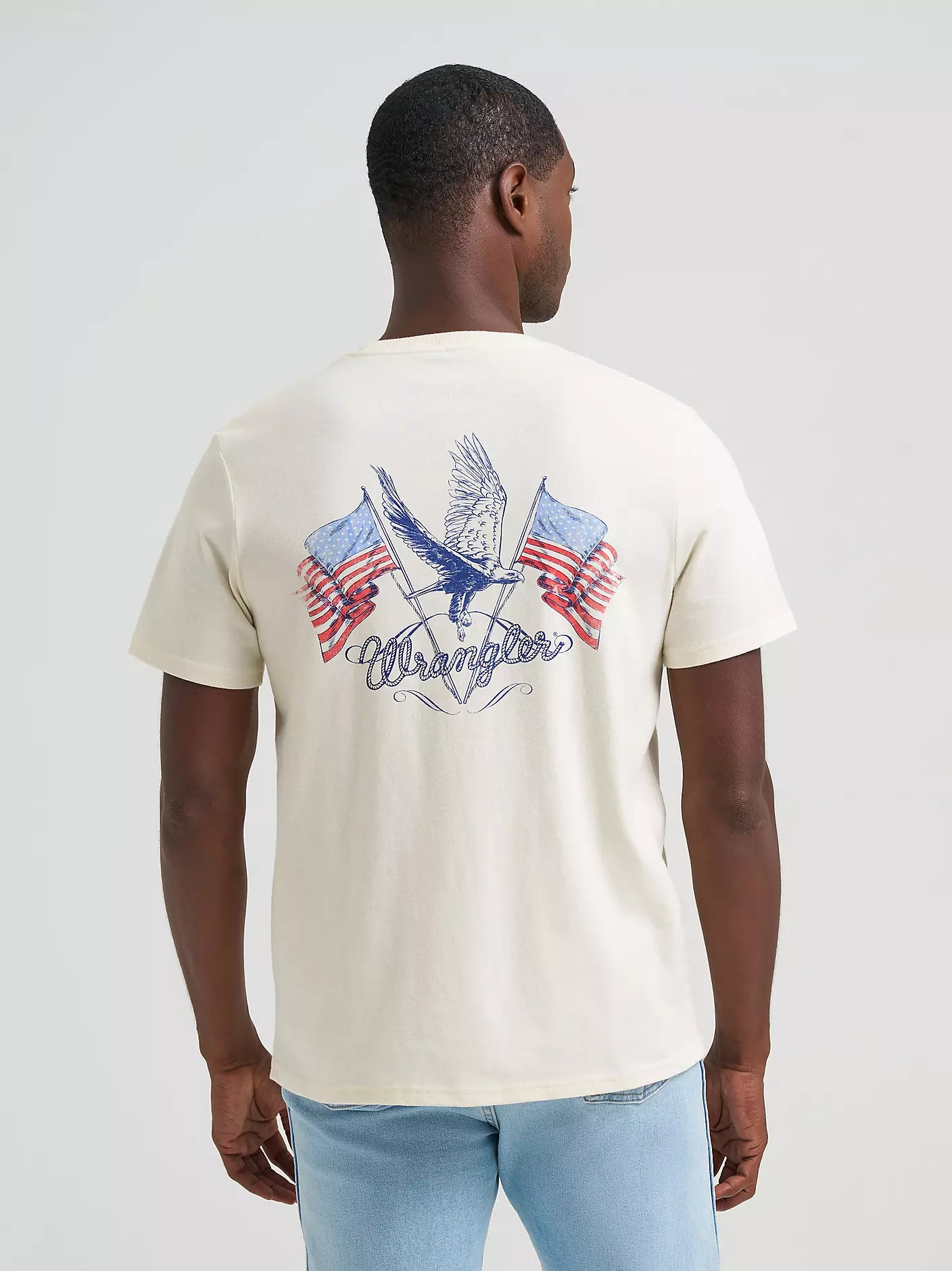 Wrangler American Flag Pole Tee - Henderson's Western Store