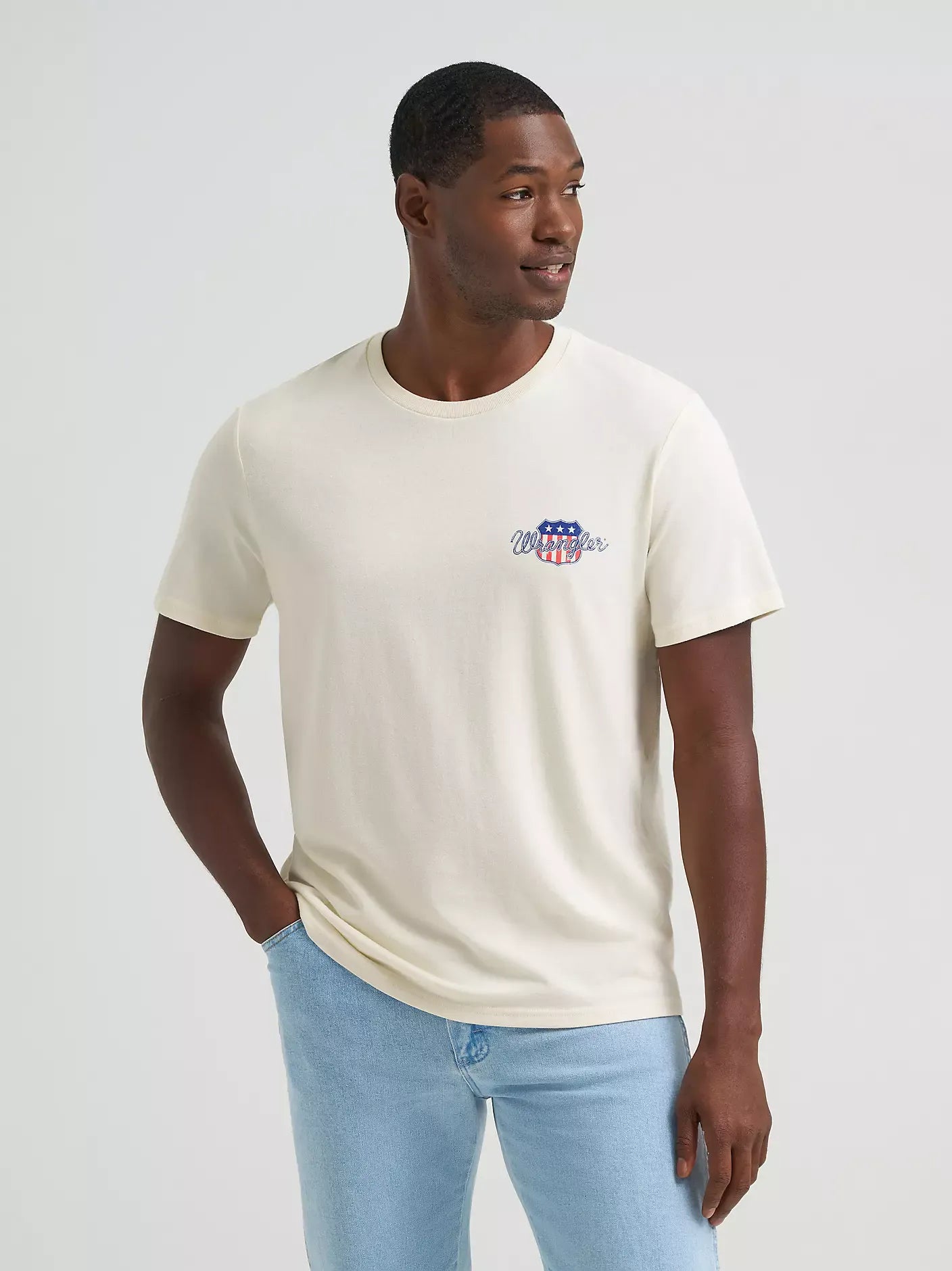 Wrangler American Flag Pole Tee - Henderson's Western Store