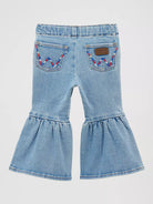 Girl's Wrangler Ruffle Leg Flare Jean - Henderson's Western Store