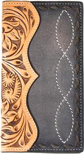 Roughout Leather Wallet ~ Checkbook - Henderson's Western Store