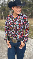 Sugar Skull Easy Care Shirt - Henderson's Western Store