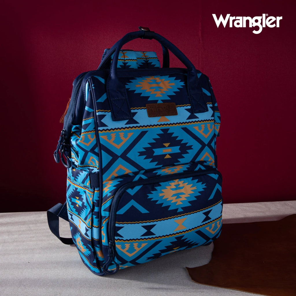 Wrangler Aztec Printed Callie Backpack ~ Navy - Henderson's Western Store