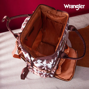 Load image into Gallery viewer, Wrangler Aztec Printed Callie Backpack ~ Brown - Henderson&#39;s Western Store